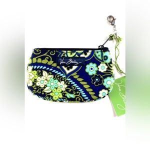 NWT VERA BRADLEY multicolor blue cotton key holder